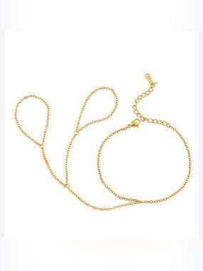 OSHENA - weatherproof non tarnish Gold Layered Chain Bracelet Set